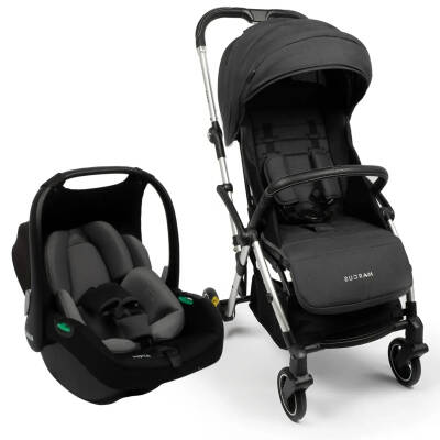 Kanz Marcus Çift Yönlü Travel Sistem-Seyahat Sistem Bebek Arabası Raisin Black