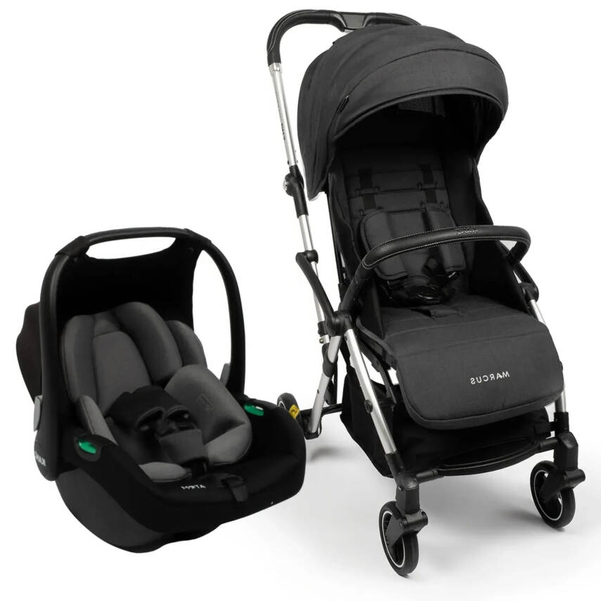 Kanz Marcus Çift Yönlü Travel Sistem-Seyahat Sistem Bebek Arabası Raisin Black - 1