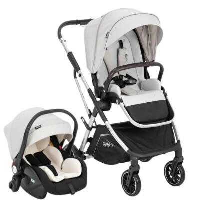 Kanz N-Go Çift Yönlü Tek Elle Katlanabilen Travel Sistem Bebek Arabası Bej