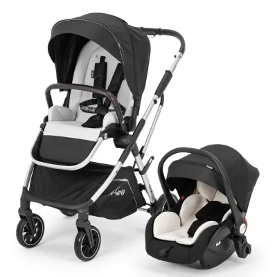 Kanz N-Go Çift Yönlü Tek Elle Katlanabilen  Travel Sistem Bebek Arabası Siyah (1)