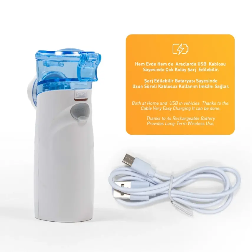 Kanz Taşınabilir Mesh Nebulizatör Şarjlı - 11