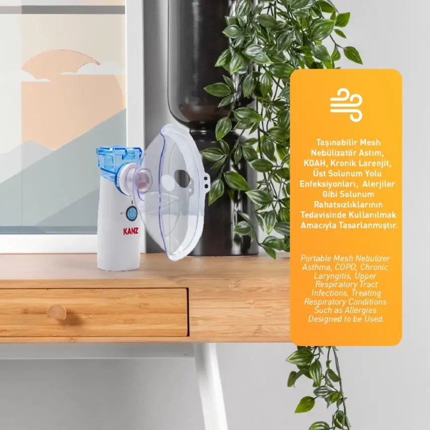 Kanz Taşınabilir Mesh Nebulizatör Şarjlı - 23
