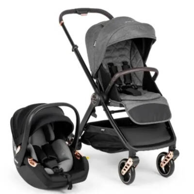 Kanz X-Go Ultimate Çift Yönlü Travel Sistem-Seyahat Sistem Bebek Arabası Rose Gold Gri