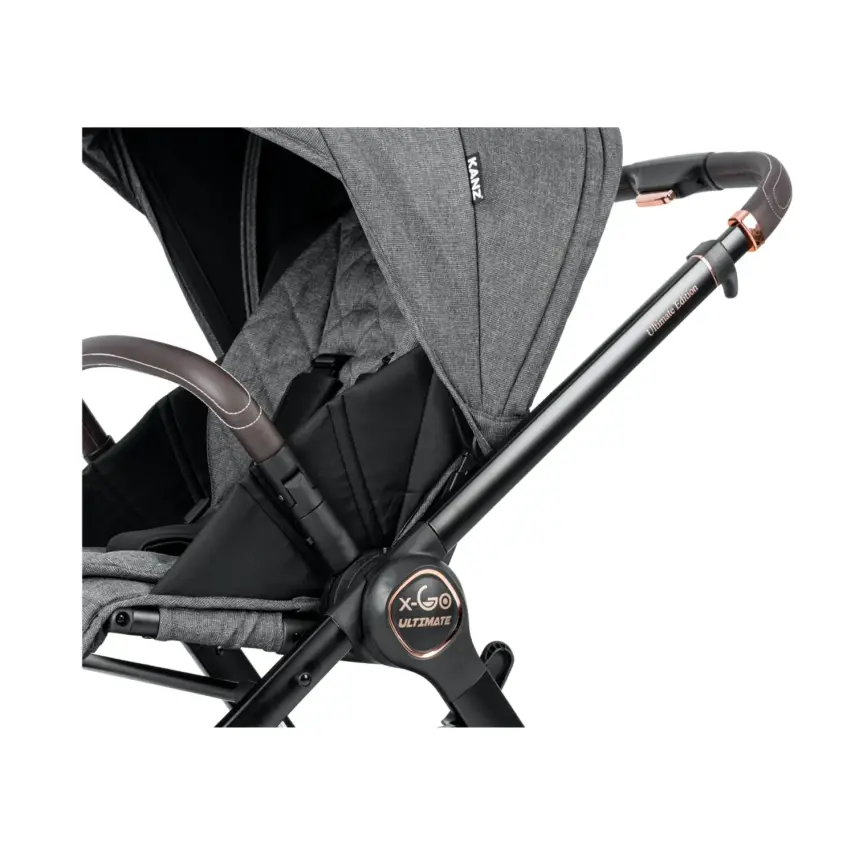 Kanz X-Go Ultimate Çift Yönlü Travel Sistem-Seyahat Sistem Bebek Arabası Rose Gold Gri - 34