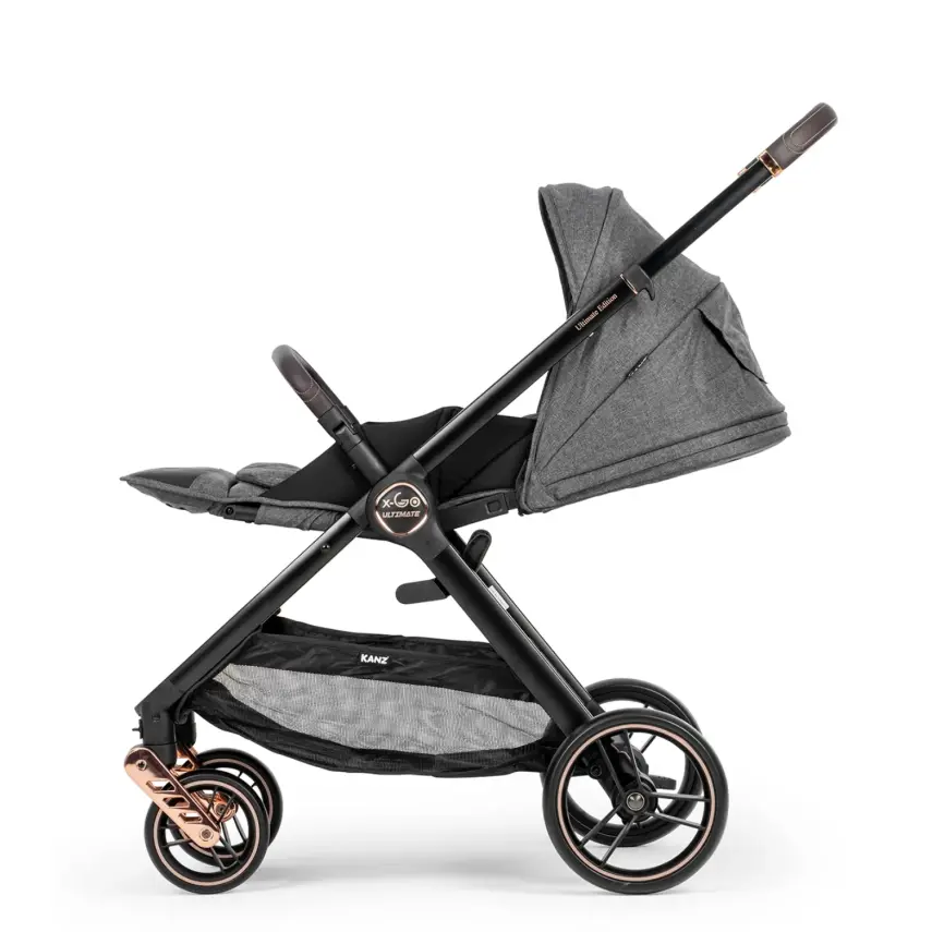 Kanz X-Go Ultimate Çift Yönlü Travel Sistem-Seyahat Sistem Bebek Arabası Rose Gold Gri - 35