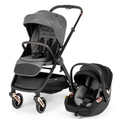 Kanz X-Go Ultimate Çift Yönlü Travel Sistem-Seyahat Sistem Bebek Arabası Rose Gold Gri (1)