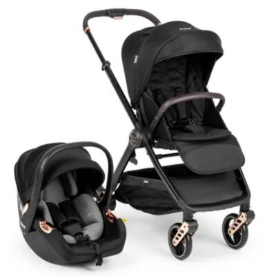 Kanz X-Go Ultimate Çift Yönlü Travel Sistem-Seyahat Sistem Bebek Arabası Rose Gold Siyah