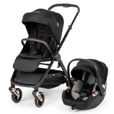 Kanz X-Go Ultimate Çift Yönlü Travel Sistem-Seyahat Sistem Bebek Arabası Rose Gold Siyah   (1)