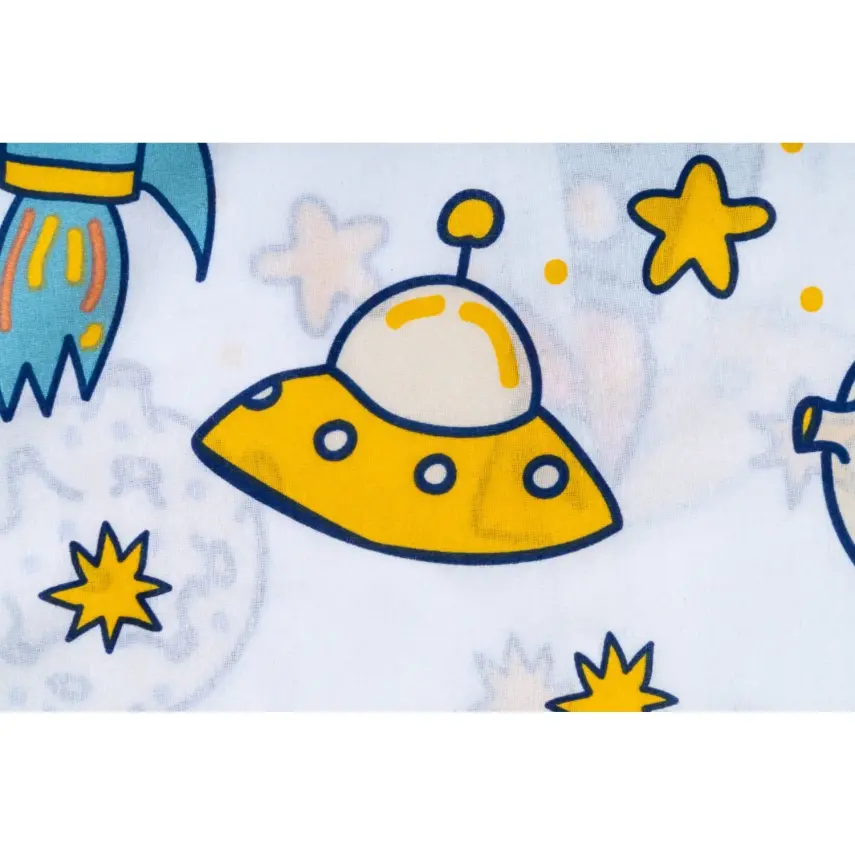 Kidboo Bebek Nevresim Seti Uzay 3 Parça Çantalı 100X150 - 6