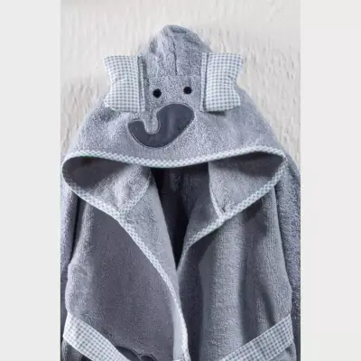 Kidboo Bornoz Seti 3lü Fil Gri - 3