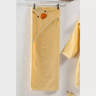 Kidboo Bornoz Seti 3lü Ördek Sarı (1)