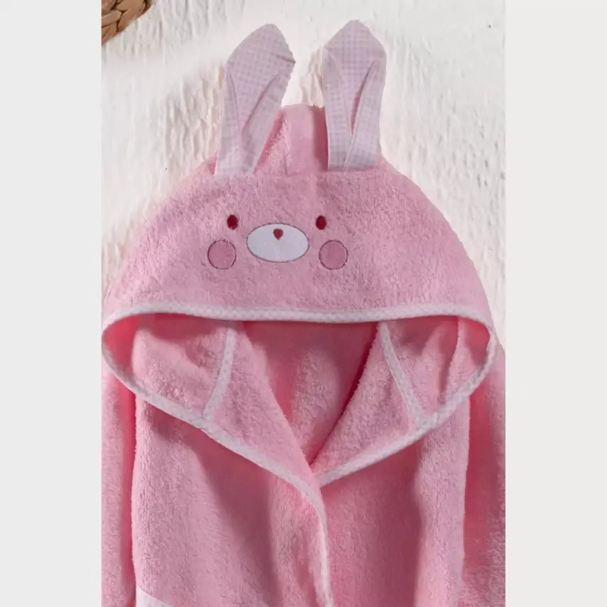 Kidboo Bornoz Seti 3lü Tavşan Pembe - 3