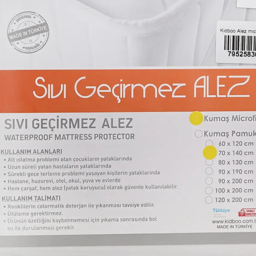 Kidboo Su Geçirmez Kaydırmaz Alez Micro 70X140 - 2