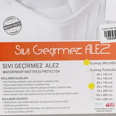 Kidboo Su Geçirmez Kaydırmaz Alez Micro 90X190 (1)