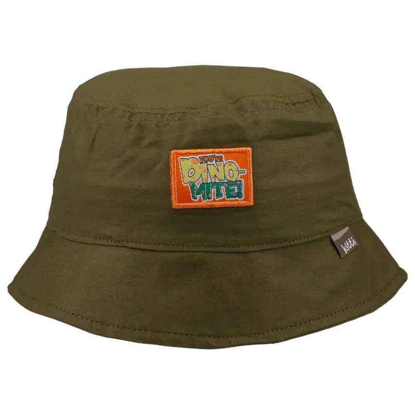 Kitti Dino Etiketli Erkek Bebek Fötr Şapka 1-3Yaş Haki - 1