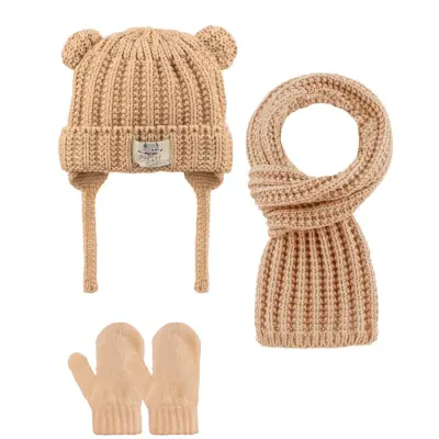 Kitti Eldiven Atkı Bere Takım 0-18 Ay Bej 