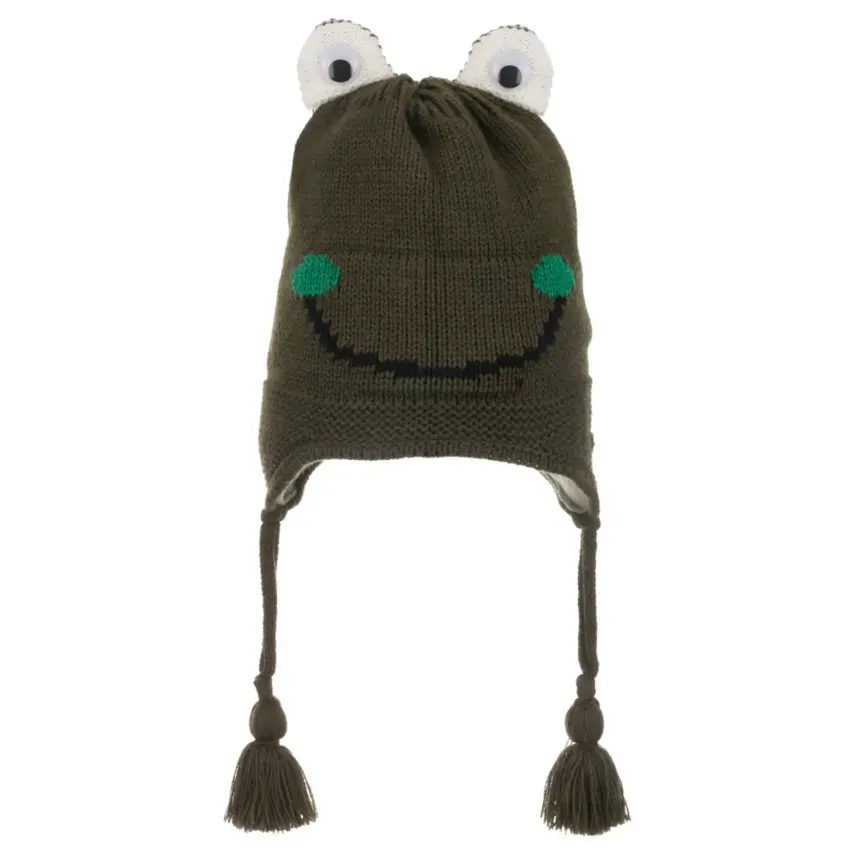 Kitti Erkek Bebek Kulaklı Bere 1-4Yaş Haki  - 1