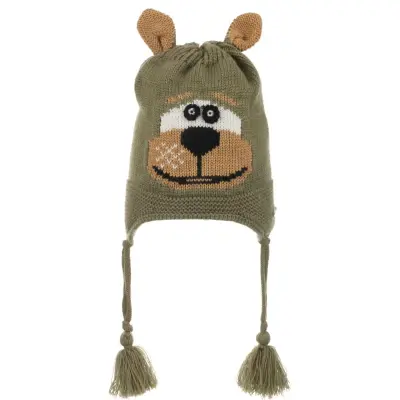 Kitti Erkek Bebek Kulaklı Bere 1-4Yaş Haki  