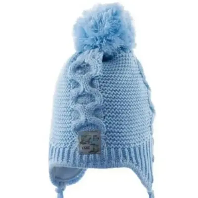 Kitti Erkek Bebek Kulaklı Bere Açık Mavi 0-18 Ay  - 2