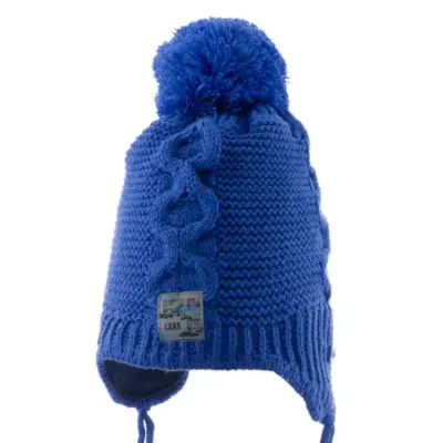 Kitti Erkek Bebek Kulaklı Bere Mavi 0-18 Ay  - 3