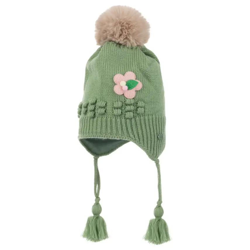 Kitti Kız Bebek Kulaklı Bere 1-4Yaş Mint  - 1