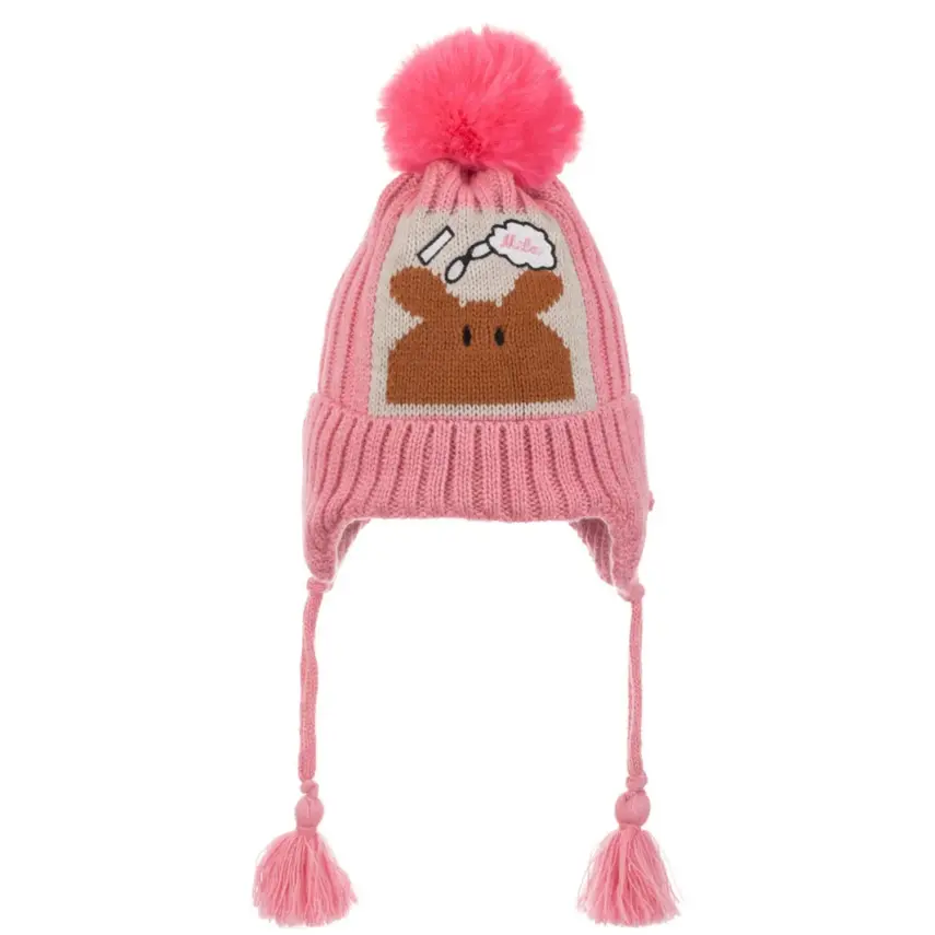 Kitti Kız Bebek Kulaklı Bere 1-4Yaş Pembe  - 1