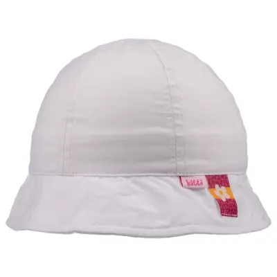 Kitti Kız Bebek Maksi Düz Şapka 0-18 Ay  Beyaz