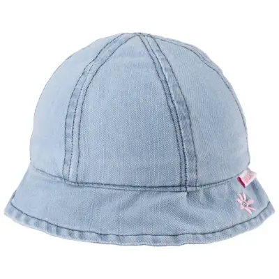 Kitti Kız Bebek Maksi Şapka 0-18 Ay Açık Denim 