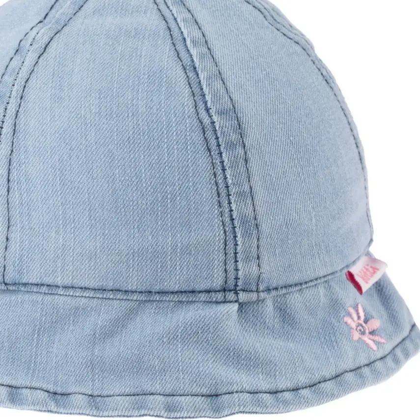 Kitti Kız Bebek Maksi Şapka 0-18 Ay Açık Denim - 2