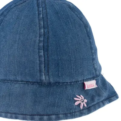 Kitti Kız Bebek Maksi Şapka 0-18 Ay Mavi Denim - 2