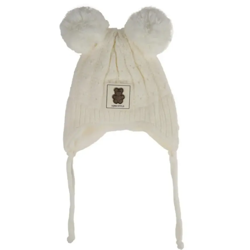 Kitti Kız Çocuk  Eldiven Atkı Bere Takım 0-18 Ay Krem  - 2