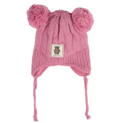 Kitti Kız Çocuk  Eldiven Atkı Bere Takım 0-18 Ay Pembe  - 2