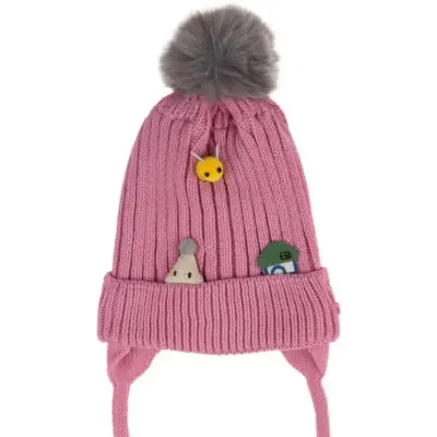 Kitti Kız Çocuk Eldiven Atkı Bere Takım 1-4Yaş Pembe - 2