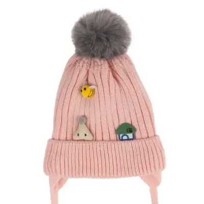 Kitti Kız Çocuk  Eldiven Atkı Bere Takım 1-4Yaş Soft Pembe - 2