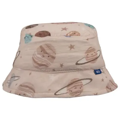 Kitti Mars Baskılı Erkek Bebek Fötr Şapka 1-3Yaş Bej