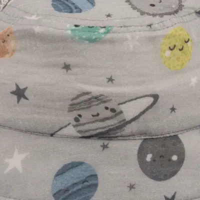 Kitti Mars Baskılı Erkek Bebek Fötr Şapka 1-3Yaş Gri - 2