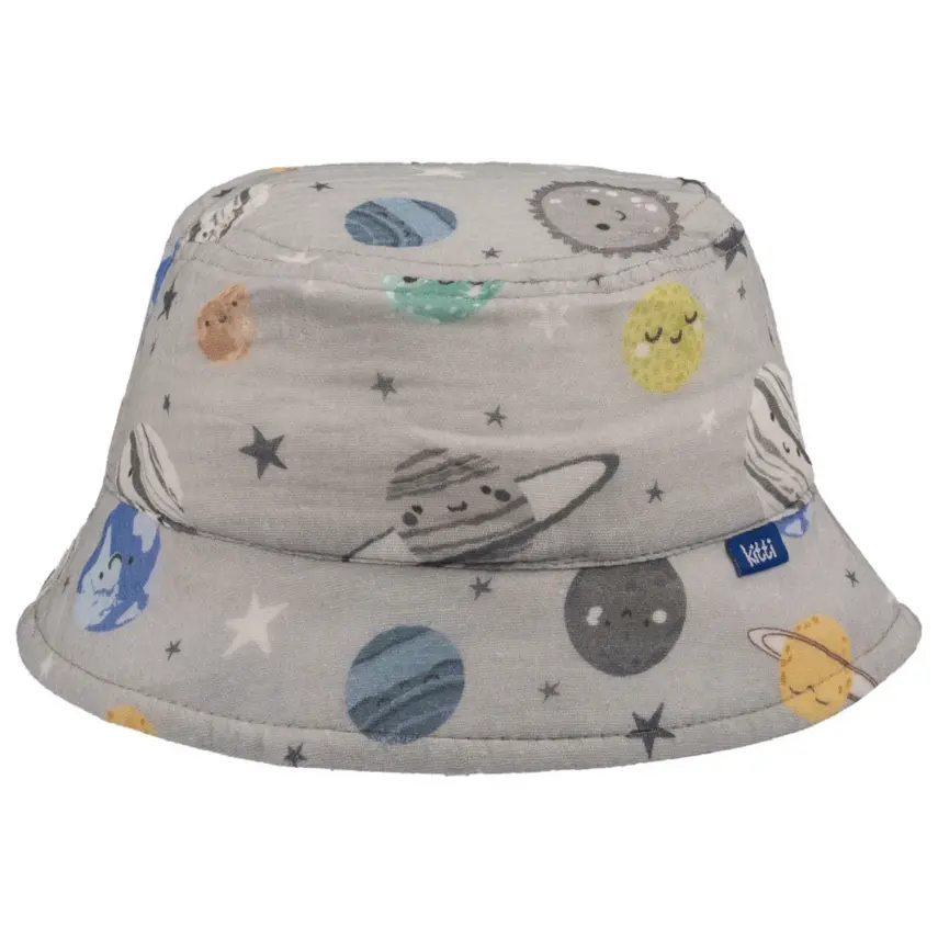 Kitti Mars Baskılı Erkek Bebek Fötr Şapka 1-3Yaş Gri - 1