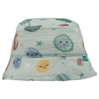 Kitti Mars Baskılı Erkek Bebek Fötr Şapka 1-3Yaş Yeşil