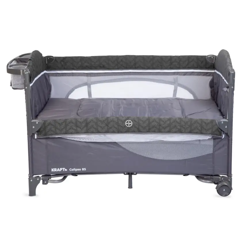 Kraft Calipso Bedside Anne Yanı Oyun Parkı 70x120 cm Dark Grey - 1