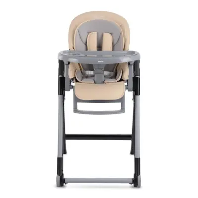 Kraft Chef Fonksiyonel Katlanabilir Çift Tepsili Mama Sandalyesi Beige (1)