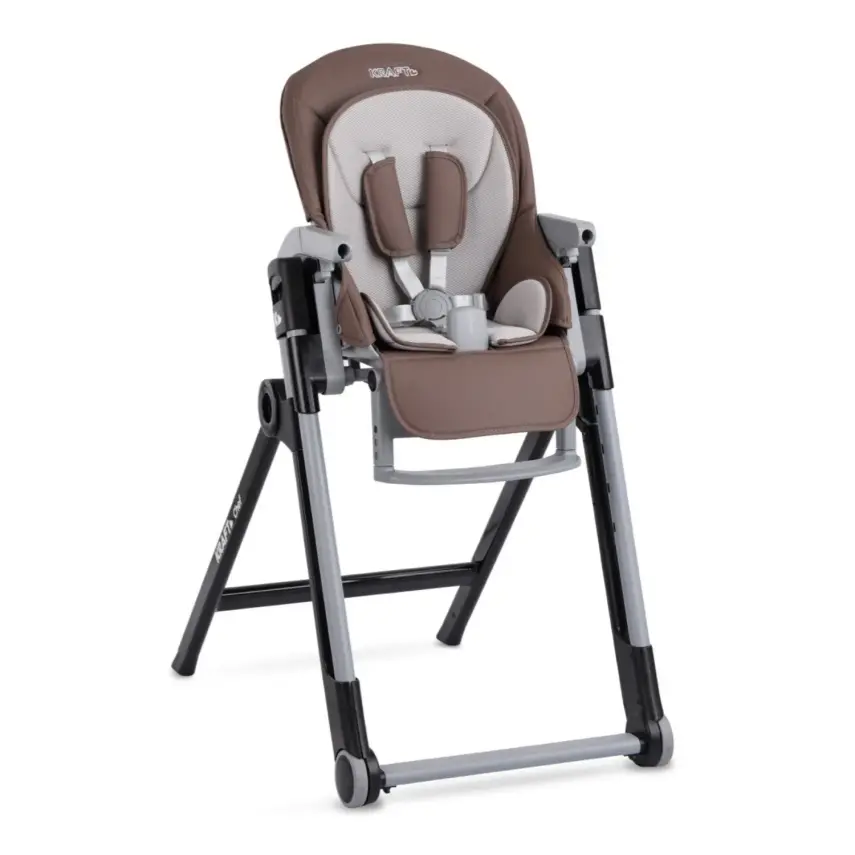 Kraft Chef Fonksiyonel Katlanabilir Çift Tepsili Mama Sandalyesi Cacao - 3