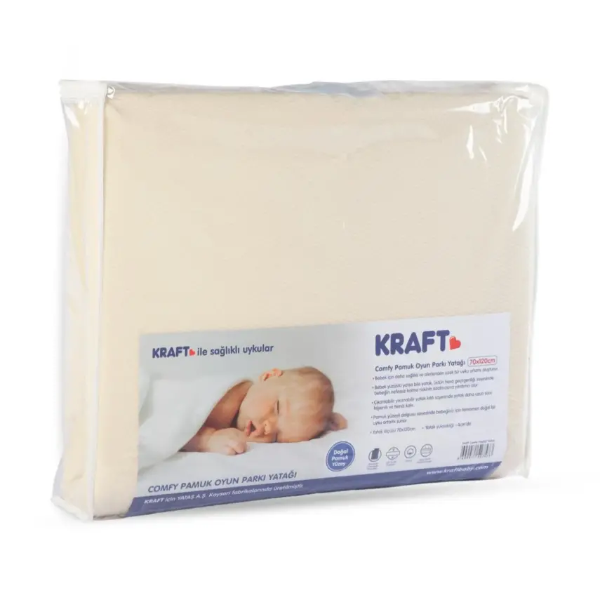 Kraft Comfy Pamuk Oyun Parkı Yatağı 70x120 cm - 1