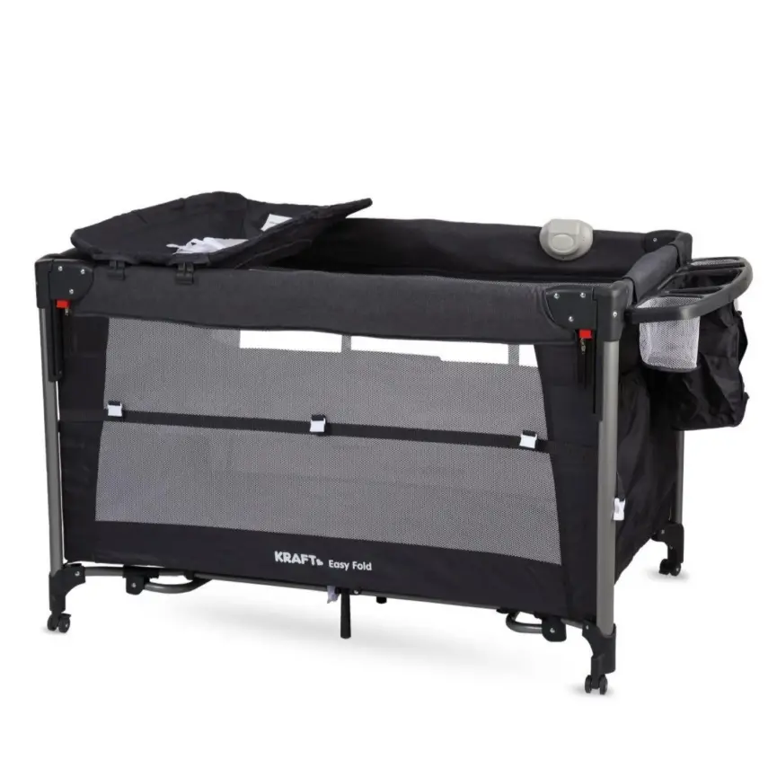 Kraft Easy Fold Anne Yanı Oyun Parkı 70x110 cm Dark Grey - 1