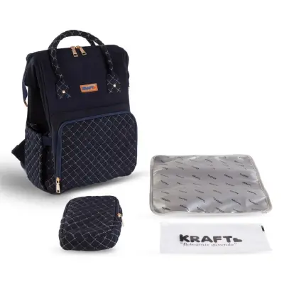 Kraft Ebony Anne Bebek Bakım Çantası Lacivert - 5