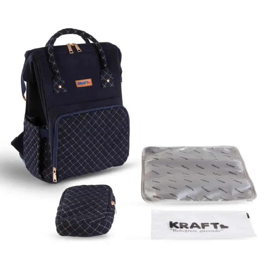 Kraft Ebony Anne Bebek Bakım Çantası Lacivert - 5