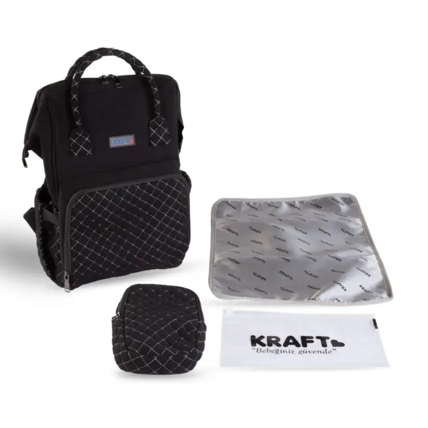 Kraft Ebony Anne Bebek Bakım Çantası Siyah - 2