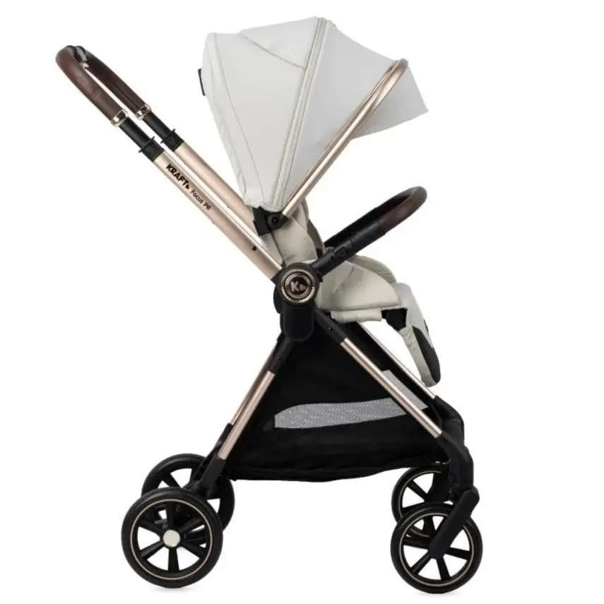 Kraft Focus Pr Çift Yönlü Kullanılabilen Travel - Seyahat Sistem Bebek Arabası Khaki (Bej) - 8