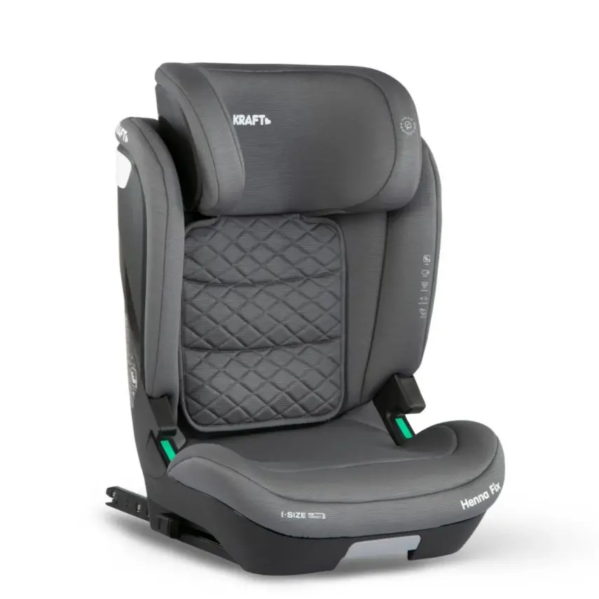 Kraft Henna Fix I-Size İsofix'li Oto Koltuğu 15-36 Kg Grey - 1