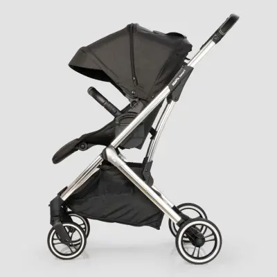 Kraft Kenya S Armor Plus Çift Yönlü Tek Elle Katlanabilir Kompakt Travel Sistem Bebek Arabası Black - 5