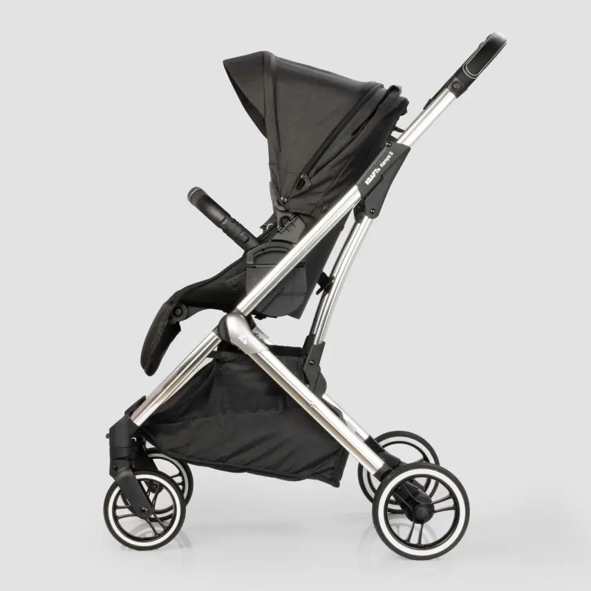Kraft Kenya S Armor Plus Çift Yönlü Tek Elle Katlanabilir Kompakt Travel Sistem Bebek Arabası Black - 26